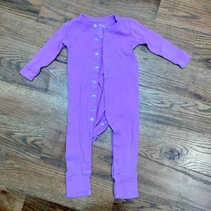 Primary Pajamas PJs Baby organic snap romper with convertible feet (6-9 months)